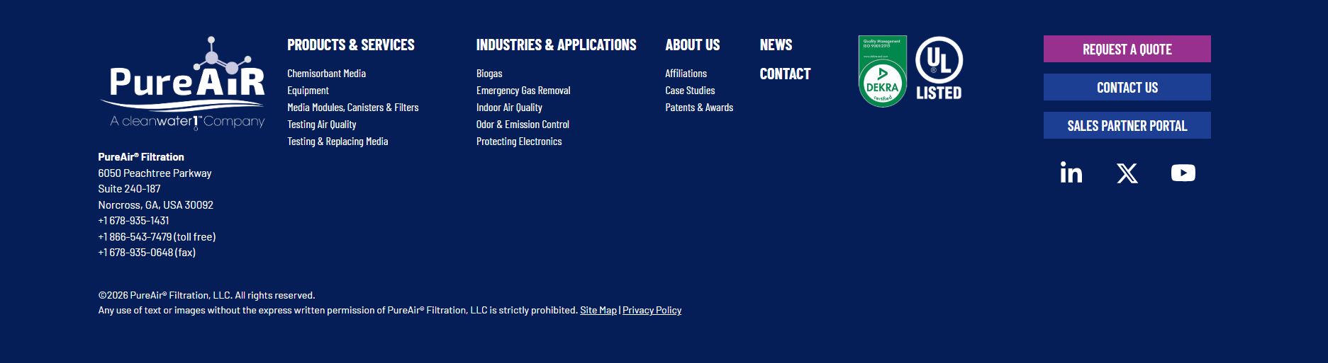 PureAir Footer